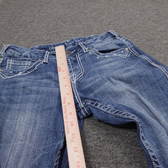 Cowgirl Tuff Co Freedom Jeans Womens 28 Blue Medium Wash Mid Rise Bootcut 28x35 - Picture 7 of 10